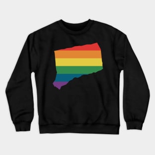 Connecticut State Rainbow Crewneck Sweatshirt